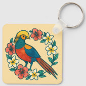 gouden fazant sleutelhanger (Achterkant)