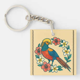 gouden fazant sleutelhanger