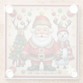 "Gouden Feestdag" Glazen Onderzetter (Achterkant)