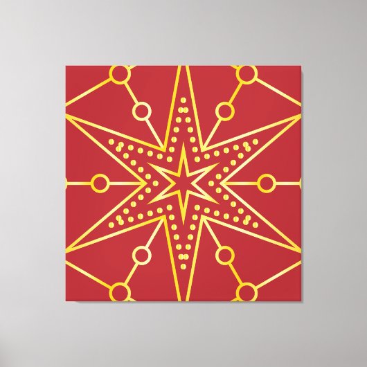 Gouden feestelijke sterrenhemel canvas afdruk (Voorkant)