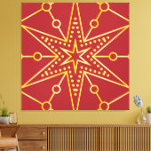 Gouden feestelijke sterrenhemel canvas afdruk (Insitu (Woonkamer))