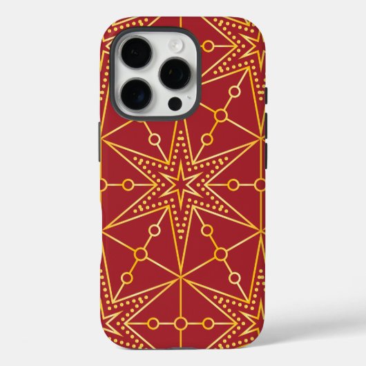 Gouden feestelijke sterrenhemel Case-Mate iPhone case (Achterkant)