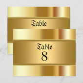 Gouden feesttafel nummers briefkaart (Voorkant / Achterkant)