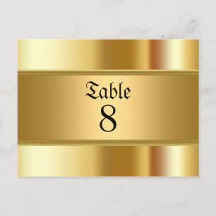 Gouden feesttafel nummers briefkaart