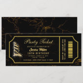 gouden feestticket uitnodigingen (Voorkant / Achterkant)