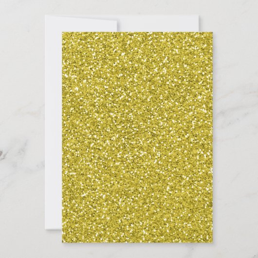 Gouden feestuitnodiging om met de hand te schrijve kaart (Achterkant)