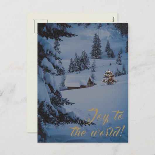 Gouden feestvreugde voor de wereld feestdagenkaart (Voorkant / Achterkant)