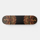 Gouden Feniks op Zwarte Skate Deck (Horizontaal)