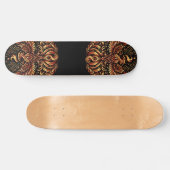 Gouden Feniks op Zwarte Skate Deck (Horizontaal)