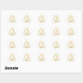 Gouden Festieve Ganesh | Indiase God Ronde Sticker (Vel)