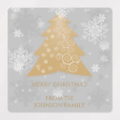 Gouden Festieve Kerstboom Baklabel Labels (Design 2)