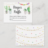 Gouden Fiesta Cactus Baby shower Luier Raffle Informatiekaartje (Voorkant / Achterkant)