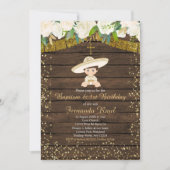 Gouden Fiesta Doop en Eerste Verjaardag Kaart (Voorkant)