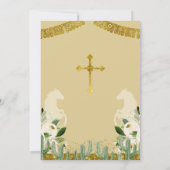 Gouden Fiesta Jongen Doop Doop Kaart (Achterkant)