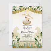 Gouden Fiesta Meisje Doop Doop Doop Kaart (Voorkant)