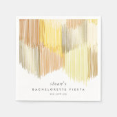 Gouden Fiesta Moderne Fringe Jonggezellenfeestje Servet (Voorkant)