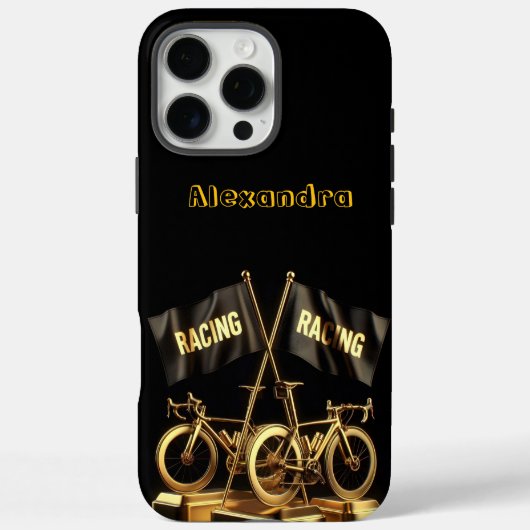 Gouden fietsvlaggen in een gewaagde weergave Case-Mate iPhone case (Achterkant)