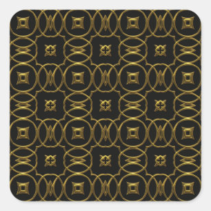 gouden filiaalstickers vierkante sticker