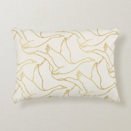 Gouden Filigraan Art Deco | Gans Antiek Crème Accent Kussen