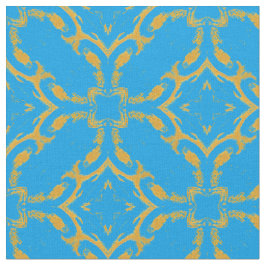 Gouden filigraan en turquoise patroon stof