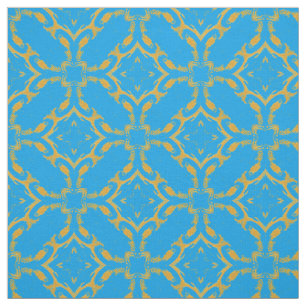 Gouden filigraan en turquoise patroon stof