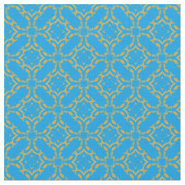 Gouden filigraan en turquoise patroon stof