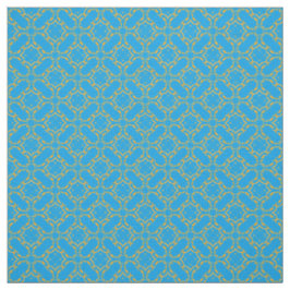 Gouden filigraan en turquoise patroon stof