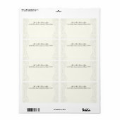 Gouden filigraan, grijs - Retouradreslabels Etiket (Full Sheet)