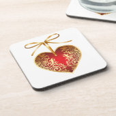 Gouden filigraan hart onderzetter (Linkerzijde)