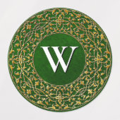 Gouden filigraan monogram labels (Design 1)