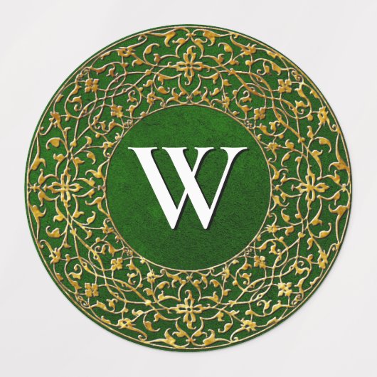 Gouden filigraan monogram labels (Design 1)