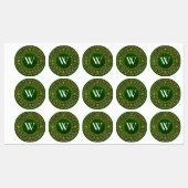 Gouden filigraan monogram labels (Vel)