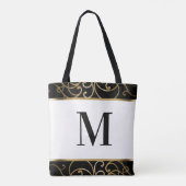Gouden filigraan rand monogram Tas (Achterkant)