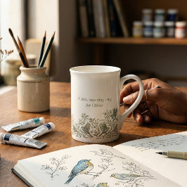 Gouden Filigree Art Deco | Mus morning song Porselein Kop
