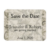 Gouden Filigree Stijl Bruiloft Save the Date Magneet (Horizontaal)