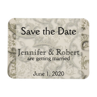 Gouden Filigree Stijl Bruiloft Save the Date Magneet
