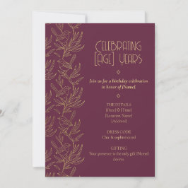 Gouden Filigrein Art Deco | Fairy Wren Verjaardag Kaart
