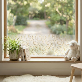 Gouden Filigrein Art Deco | Gans Antiek Crème Raamsticker