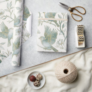 Gouden Filigrein Art Deco Mus morning song Cadeaupapier