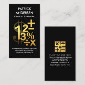 Gouden financiële nummers symbolen visitekaartje (Voorkant / Achterkant)