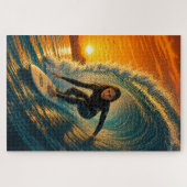 Gouden Fles Surfer Girl Puzzel (Horizontaal)