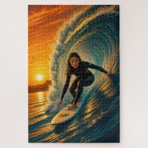 Gouden Fles Surfer Girl Puzzel