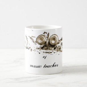 gouden flet, #1 muziekleraar koffiemok