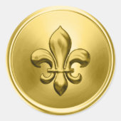 Gouden Fleur de Lis Enveloppe Zegel Reliëf  (Voorkant)