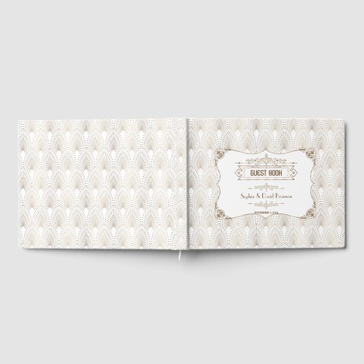 Gouden Fleur-de-lis Great Gatsby jaren 20 stijl br Gastenboek (Volledig)