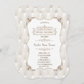 Gouden Fleur-de-lis Great Gatsby jaren 20 stijl Sw Kaart (Voorkant / Achterkant)