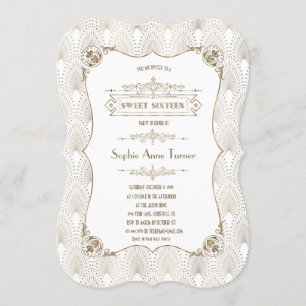 Gouden Fleur-de-lis Great Gatsby jaren 20 stijl Sw Kaart