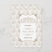 Gouden Fleur-de-lis Great Gatsby Jaren 20 Stijl Tr Save The Date (Voorkant / Achterkant)