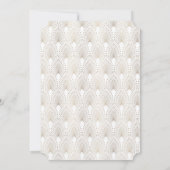 Gouden Fleur-de-lis Grote Gatsby Verlovingsfeest Kaart (Achterkant)