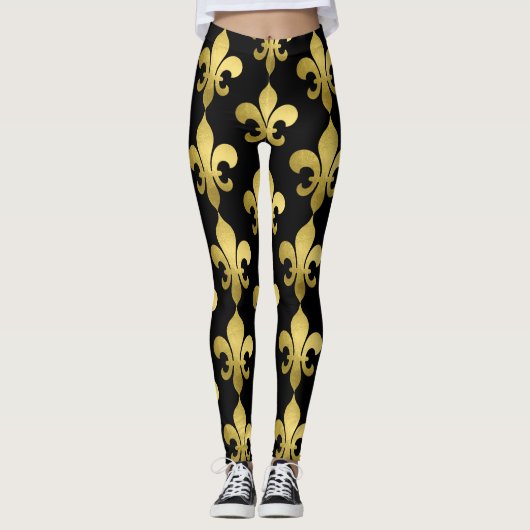 Gouden Fleur de Lis in elke kleur Leggings (Voorkant)